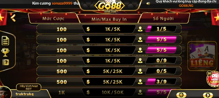 Trải Nghiệm Siêu Phẩm Bài Liêng Tại Go88 Đỉnh Cao Cho Các Tay Chơi Chuyên Nghiệp