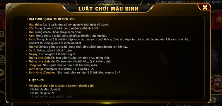 Mậu Binh Tại Go88 Cơ Hội Làm Giàu Cực Khủng Cho Mọi Game Thủ Chuyên Nghiệp