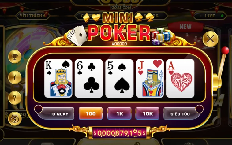 Khám Phá Siêu Phẩm Minigame Mini Poker Tại Go88 Với Cơ Hội Nhận Thưởng Cực Lớn