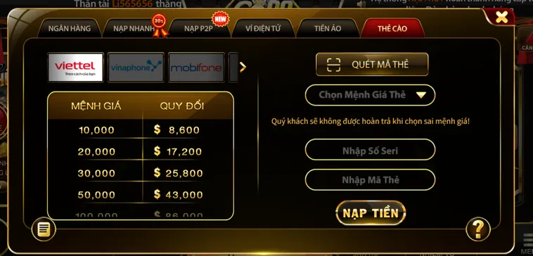 Nạp Tiền Go88 Với Phương Thức Siêu Tốc Cùng Hàng Loạt Ưu Đãi Khủng