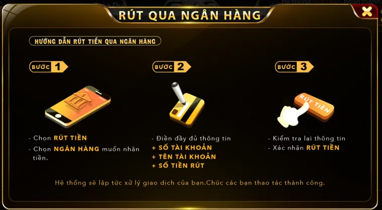 Hướng Dẫn Quy Trình Rút Tiền Qua Ngân Hàng Tại Go88 Siêu Tốc Và An Toàn Nhất Hiện Nay